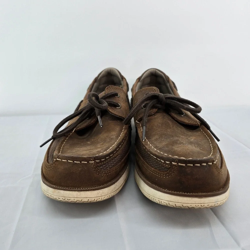 Sperry Top-Sider Mens Billfish Boat Shoes Brown Leather Mesh STS22068 Size 12 W